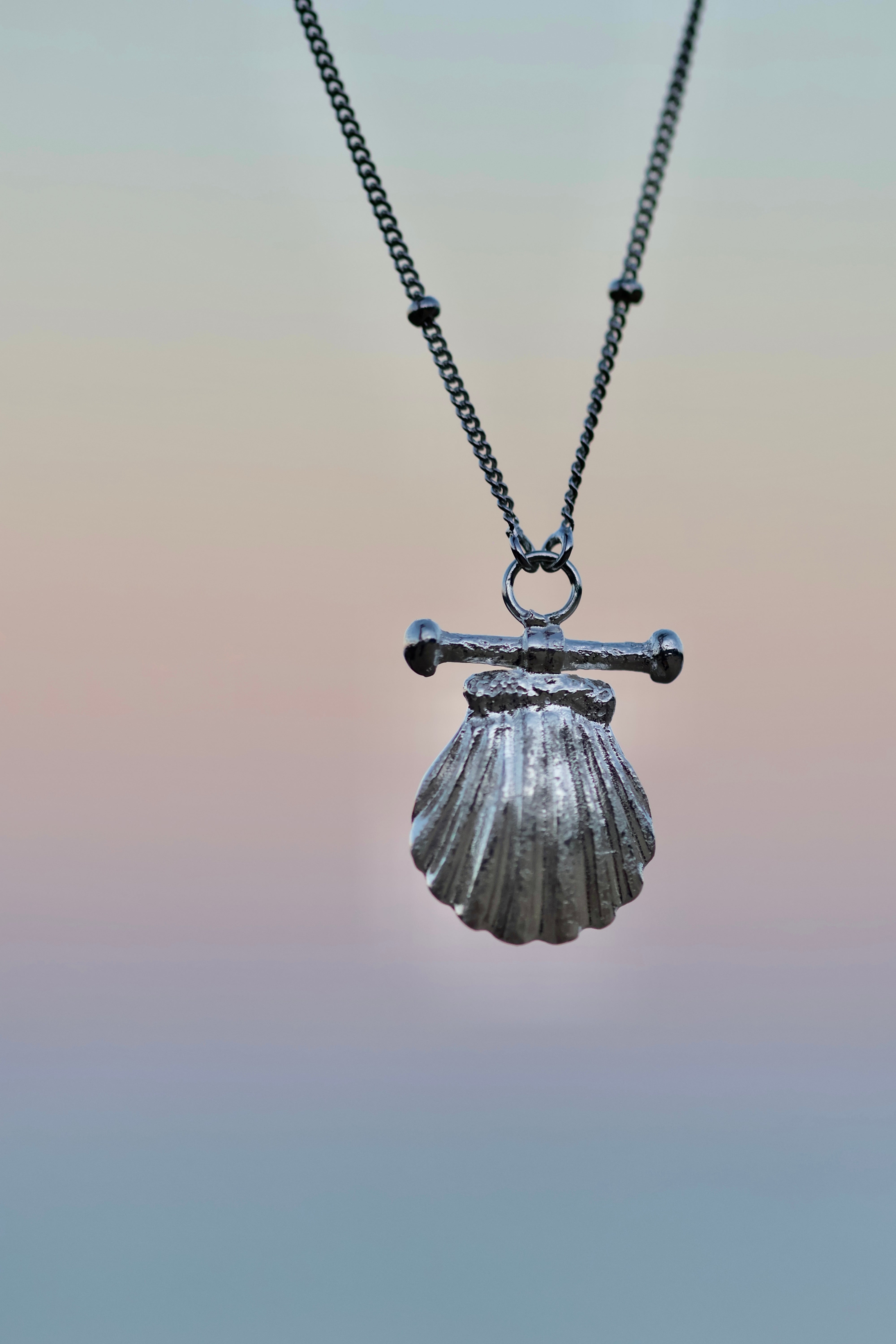 Mira Silver Shell Necklace